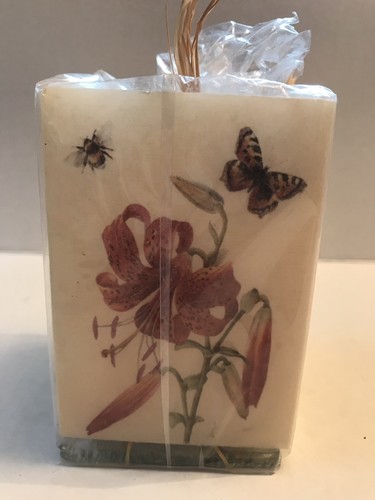 Rare Spode Hurricane Lamp Lantern Candle Flowers Bees Butterflies Handmade NIP