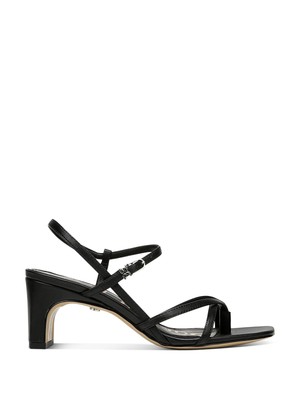 

SAM EDELMAN Женские черные кожаные ремешки на каблуке Himena Toe Block Heel Sandals, Черный, H1107L1