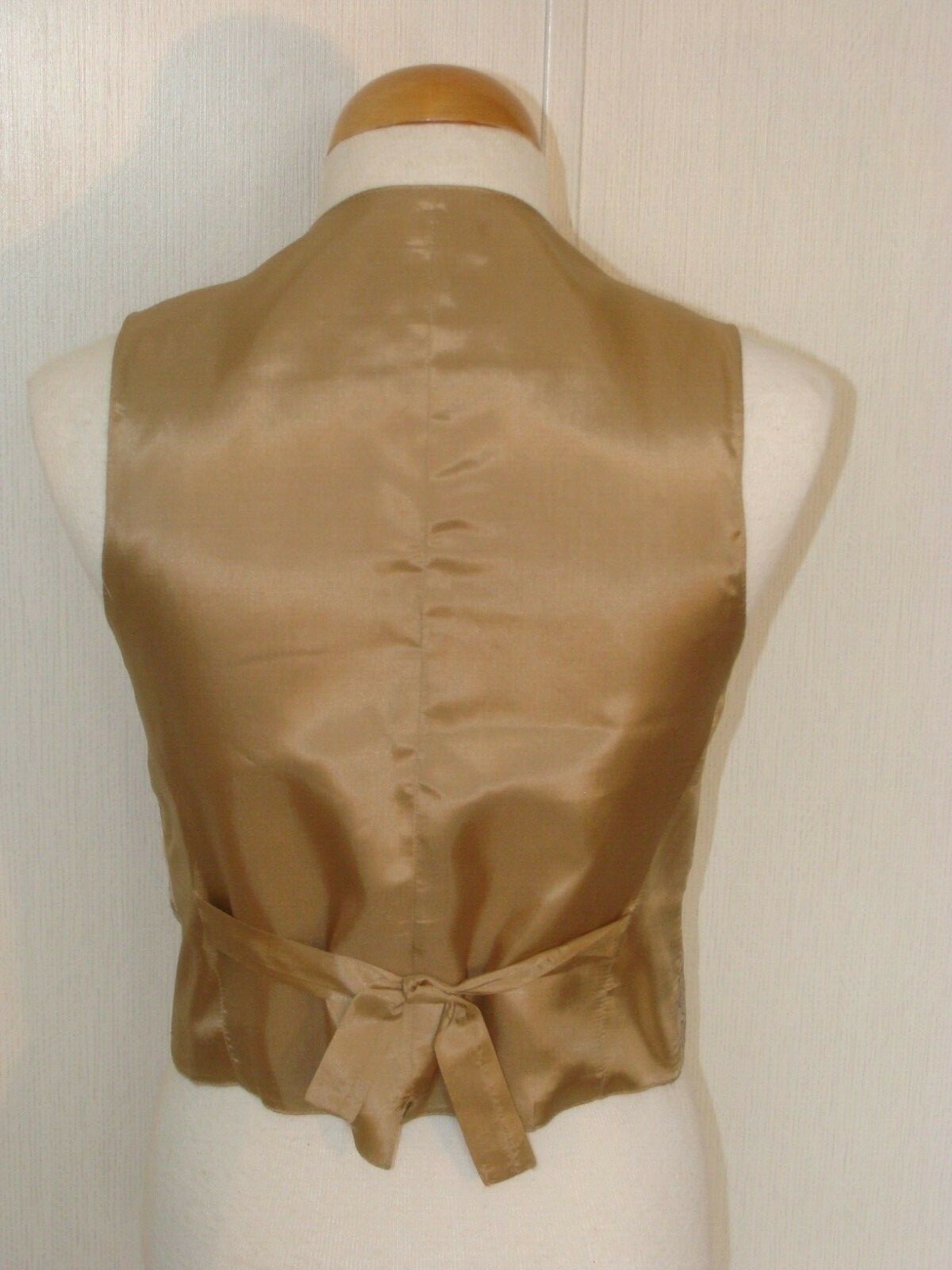 Wah Maker Small Women's Pink Brocade Vest Victorian Re-enactment Steampunk EUC