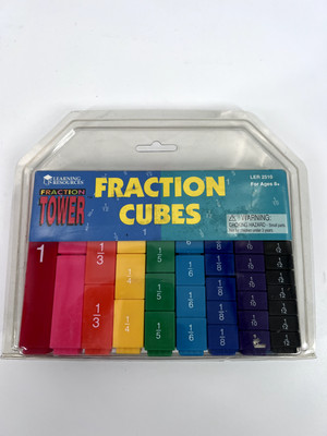 Learning Resources FRACTION CUBES Math LER 2510 NEW Interlocking Cubes Rainbow