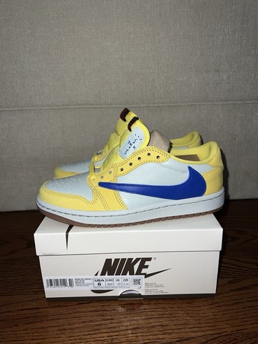 Pre-owned Jordan Travis Scott X Air  1 Retro Og Sp Low Canary Dz4137-700 Us Size 6w/4.5m✅ In Yellow