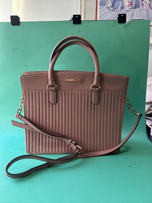 Donna Karan DKNY Purse Soft Quilted Leather Luxury Shoulder Bag Handbag Pink