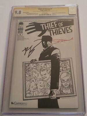 Thief of Thieves 1B Comics Pro B&W Variant CGC 9.8 SS Robert Kirkman 2012