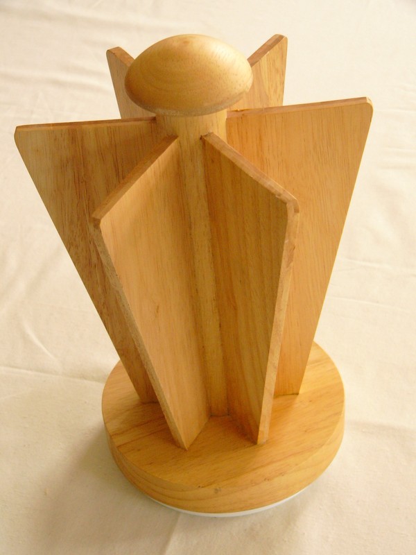 Magnetischer Messerblock - Rondell - Aus Gummibaumholz - Ausgefallen & Neu !!!!!