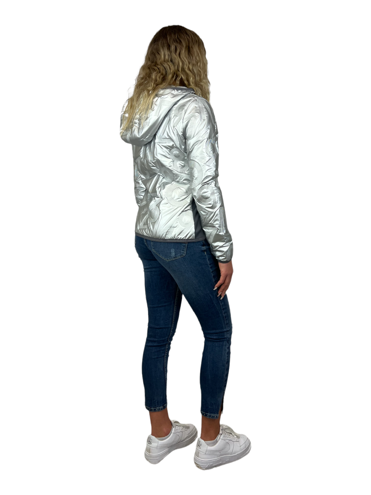 FRIEDA & FREDDIES NEW YORK FRIEDA & FREDDIES STEPPJACKE SILBER DAMENJACKE MIT KAPUZE ÜBERGANGSJACKE