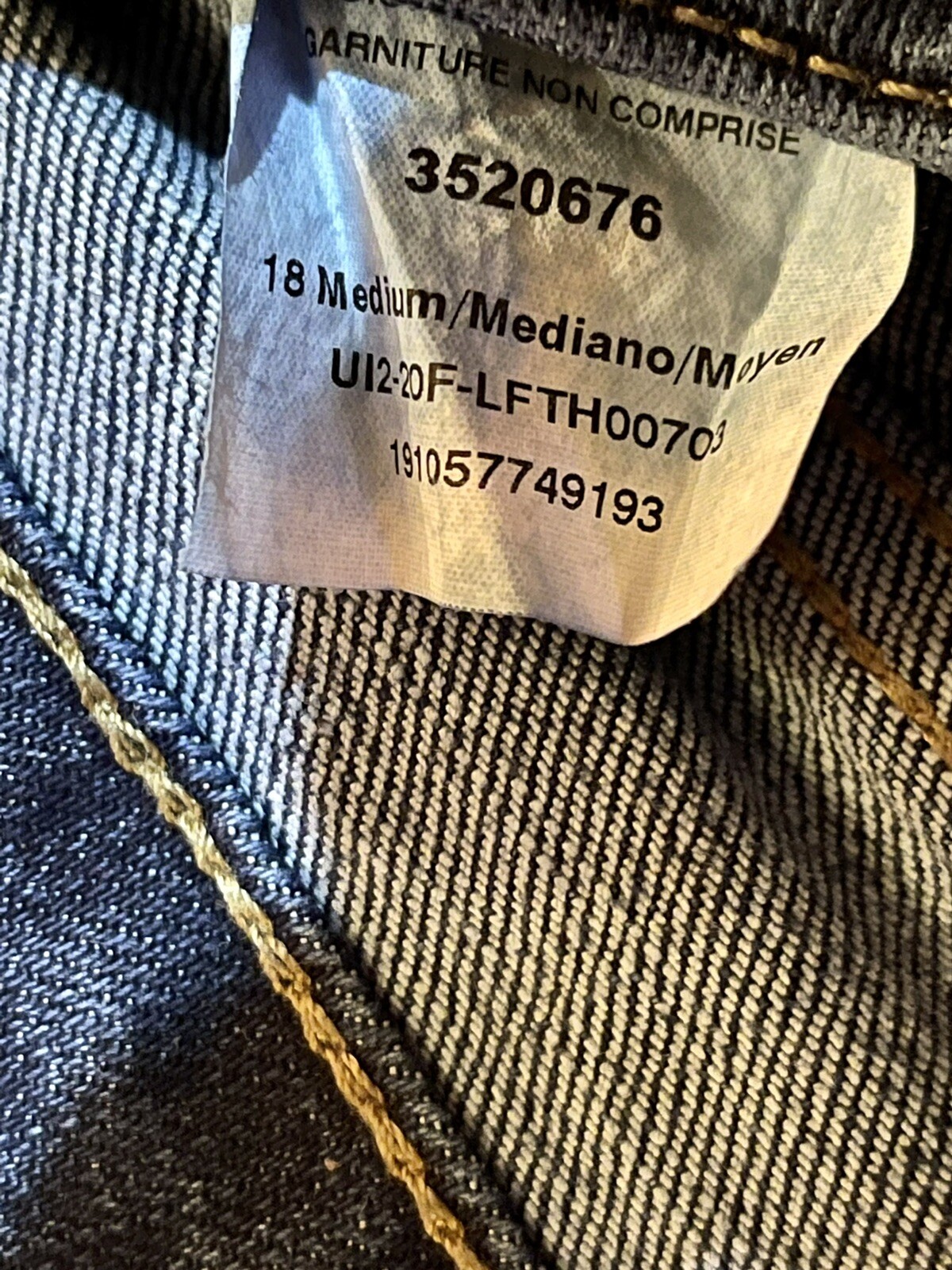 Mid Rise Jeans Size 18M Blue Denim 