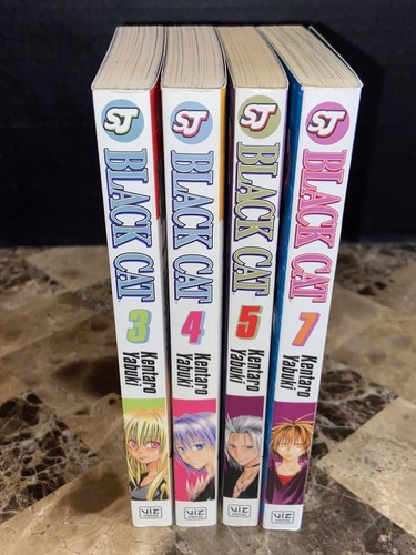Black Cat 3 4 5 7 English Manga Kentaro Yabuki Shonen Jump