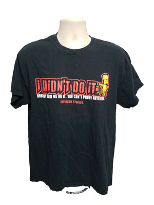 2014 The Simpsons I Didnt Do It You Cant Prove Anything Adult Large Black TShirt