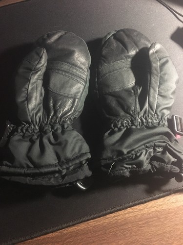 SWANY Triplex Black Leather Mittens Ladies Size Medium M