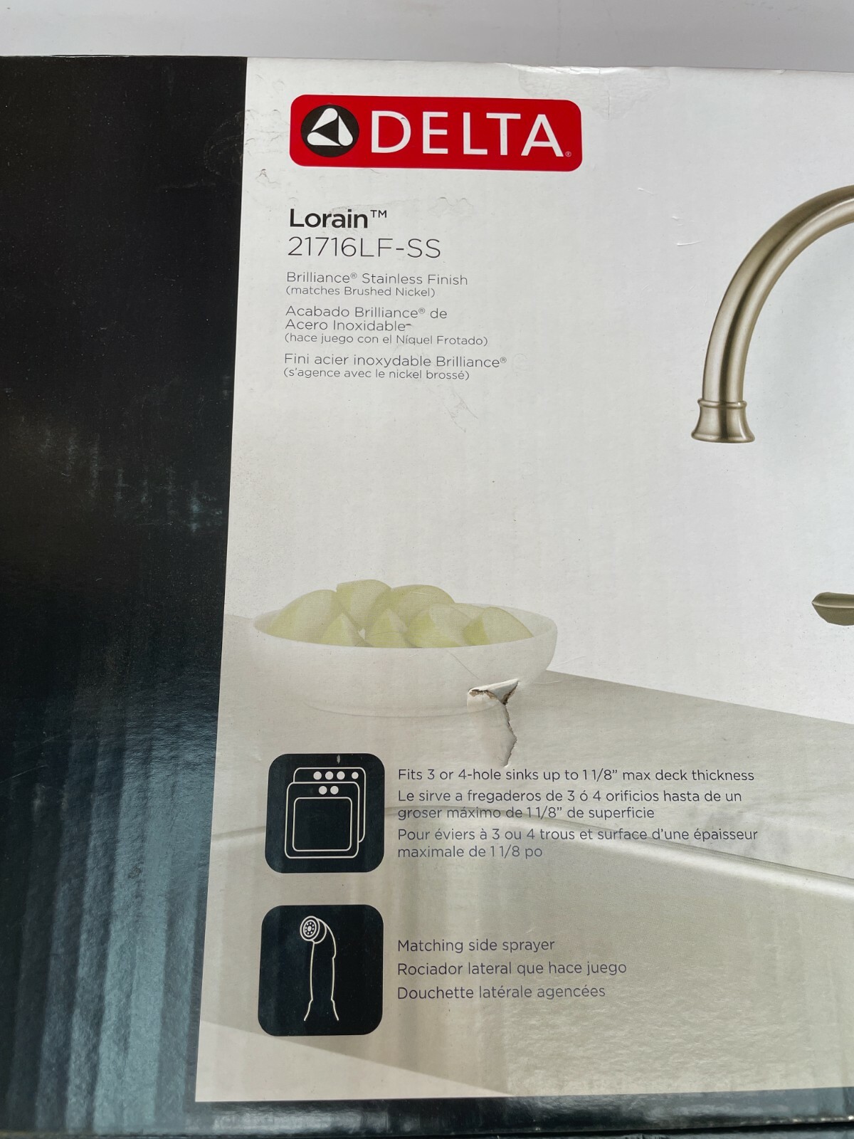 Parts Only Delta Lorain High Arch Kitchen Faucet Stainless Finish 21716F-SS L3