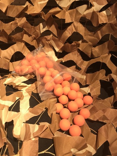 50 .68 Cal. Orange Rubber Paintball For SelfDefense, Target, Wildlife Control