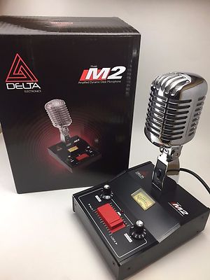 6 PIN PRESIDENT MCKINLEY CHROME DELTA M2 AMPLIFIED POWER BASE MICROPHONE CB MIC 