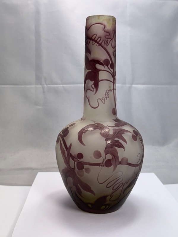 D160# WunderschÃ¶Ne Emile Galle Vase H: 24,5 Cm Jugendstil  / Art Deco #1