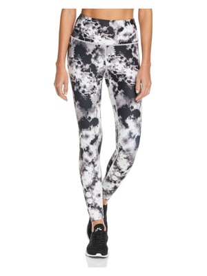 AQUA Womens Black Tie Dye Skinny Active Wear Брюки Размер: S