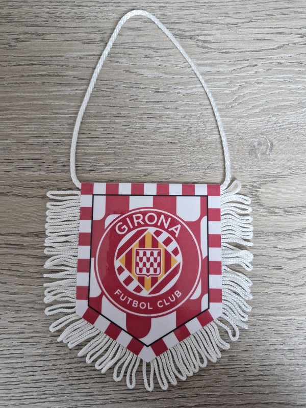 Fanion  Wimpel Pennant Banderin 9x11cm Girona Fc New  Logo (Espagne)