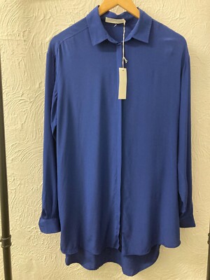 ANNE FONTAINE - ROYAL BLUE - LONG SLEEVED - TOP - SIZE 12 (40) - NEW WITH TAGS