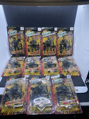 2003 Lanard Toys The Corps Commando Force Elite Edition - Lot Of 11 Figures New