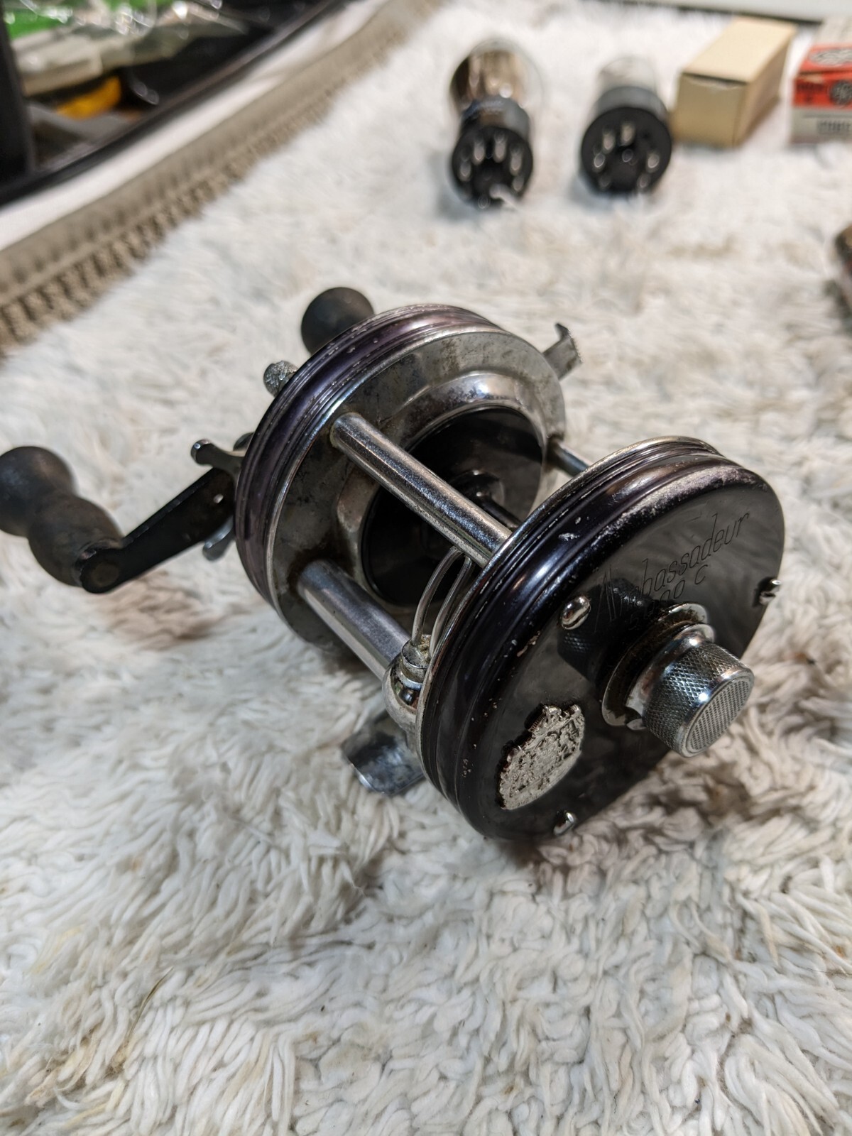ABU Garcia Ambassador 5000C Fishing Reel PURPLE BIG A Made i