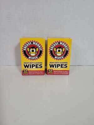 Grease Monkey Degreaser Wipes 2 - 12ct. Boxes Made in USA
