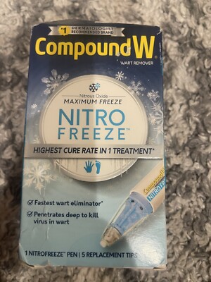 Compound W NitroFreeze Off Wart Removal System Nitrous Oxide 5 tips exp2026-1-10