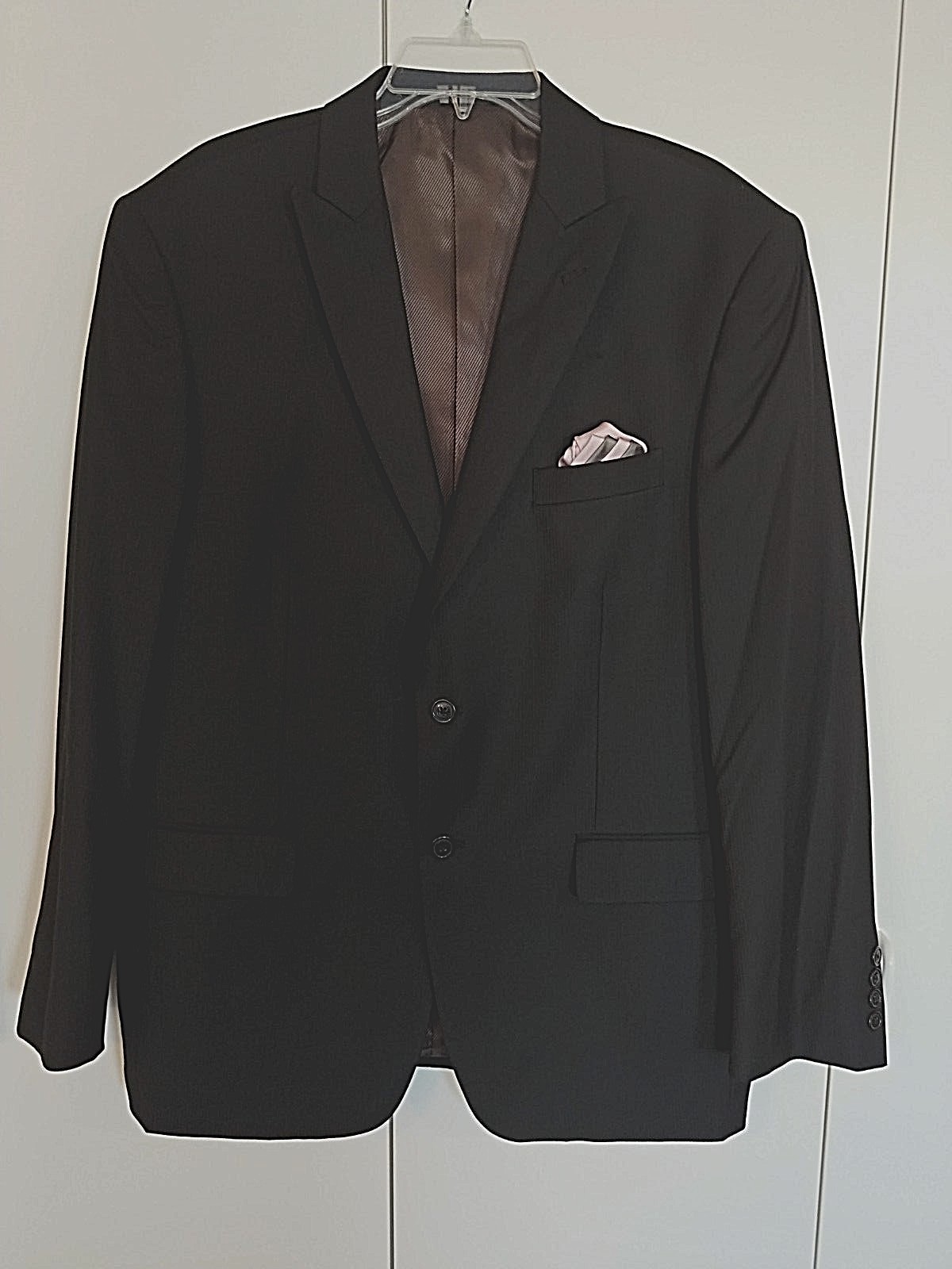 JNY CITY/JONES NEW YORK MENS GRAY 100% WOOL LIGHTWEIGHT