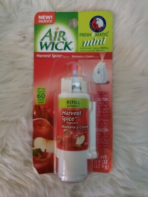 1 Air Wick Freshmatic Mini Compact  Automatic Spray 0.8 oz Refill Harvest Spice