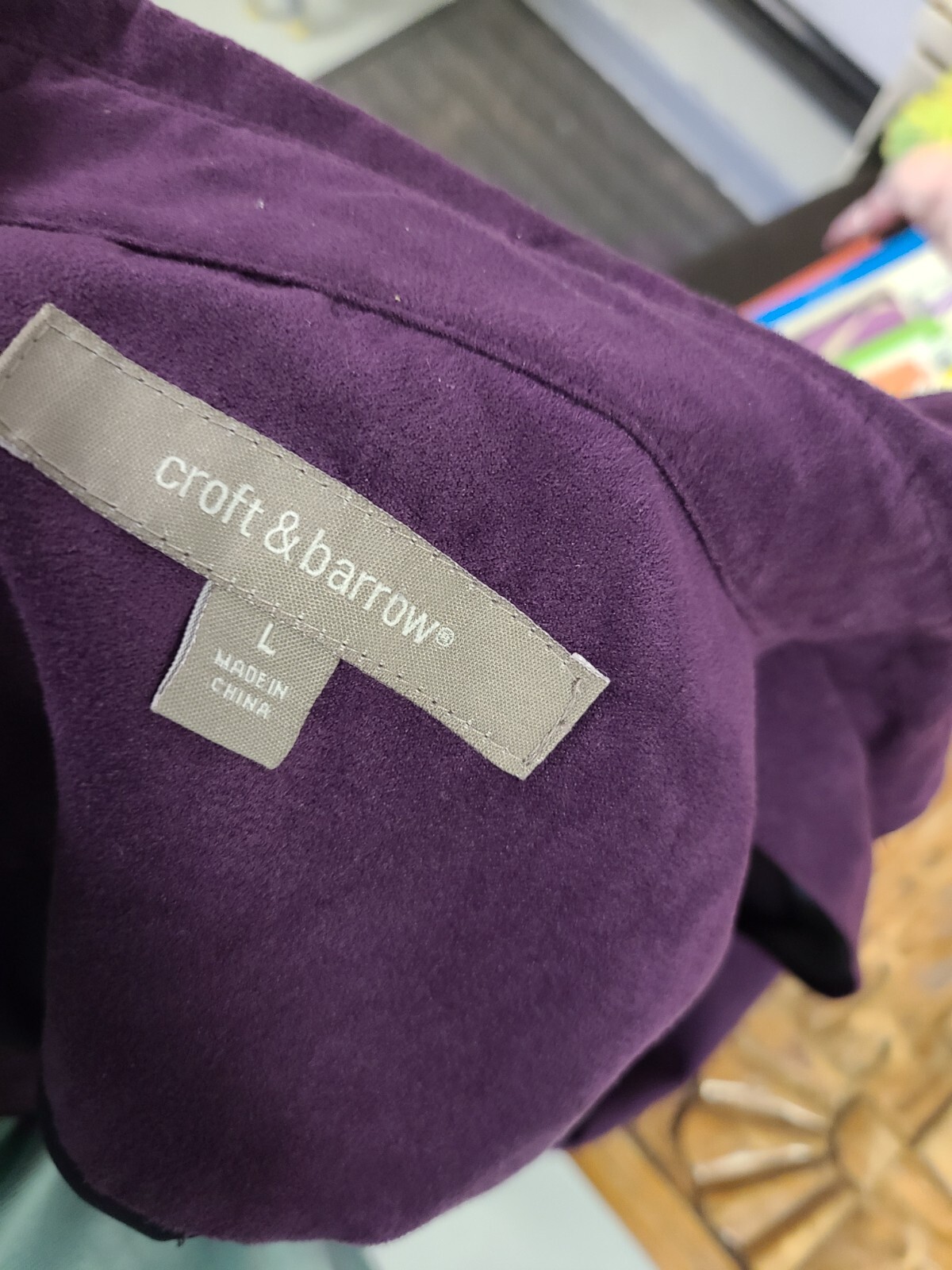 Croft & Barrow "Faux Purple Suede" Jacket - SZ. L