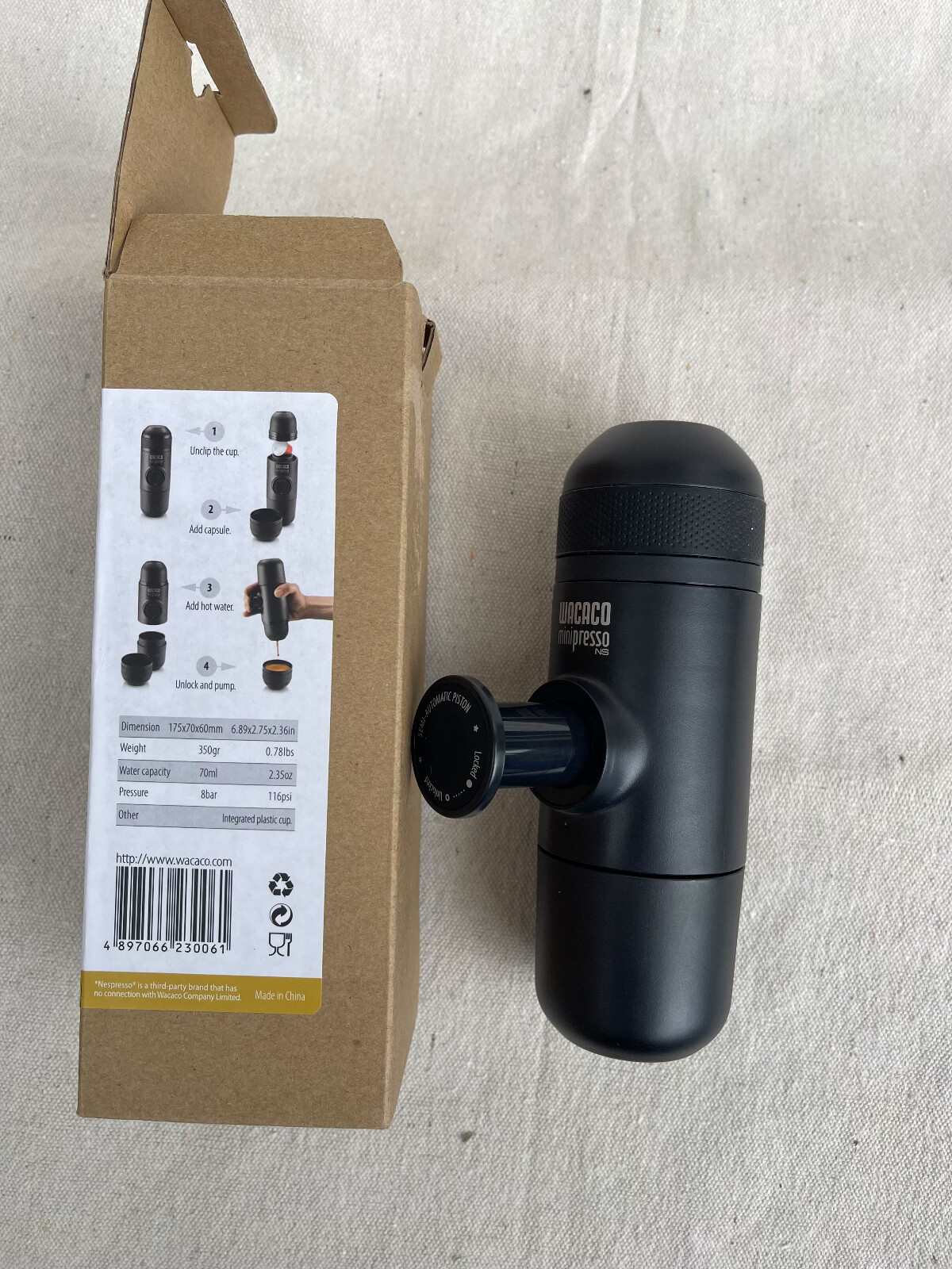 Wacaco Minipresso NS Portable Espresso Machine For Use With Capsules