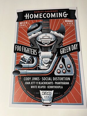 Green Day Tour Poster with 2025 Dates