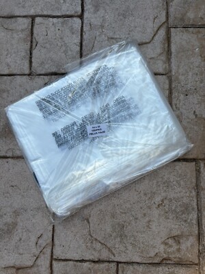 14 x 20  100 pcs Poly Plastic Bags Suffocation Warning Clear Merchandise Amazon