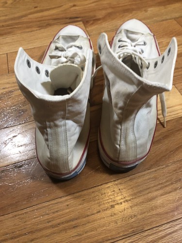 Vintage Converse All Star Chuck Taylor White High Top Size 15 Used Made In USA