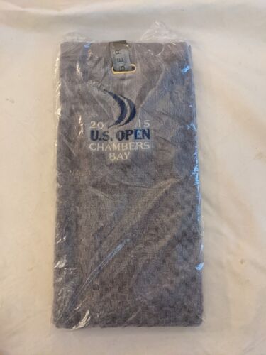 US Open 2015 Chambers Bay Golf Towel USGA Member Gray NEW