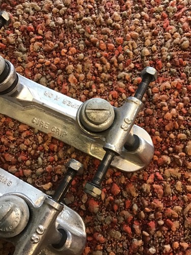 Vintage Set of Sure Grip Super X Sz 3 Roller Skate Plates & Trucks 9 1/8” Plate