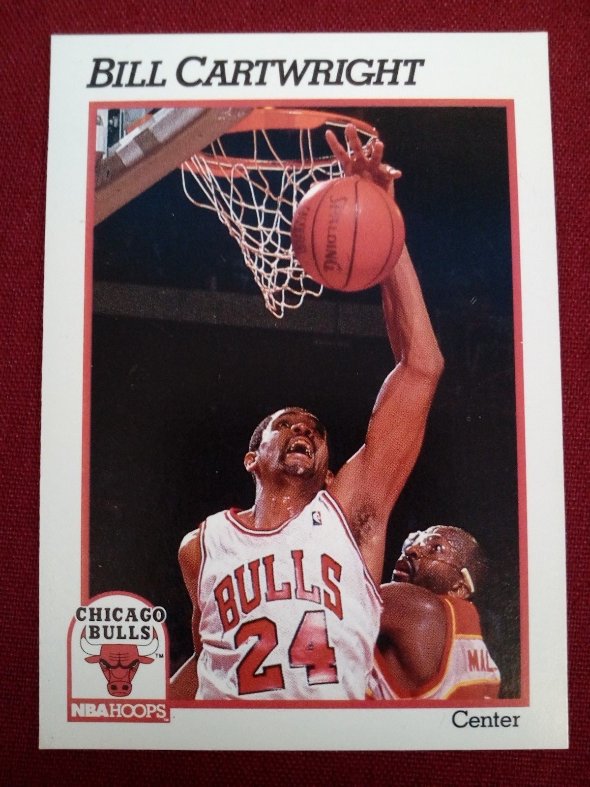BILL CARTWRIGHT #24 Chicago Bulls 1991 NBA HOOPS Card #27