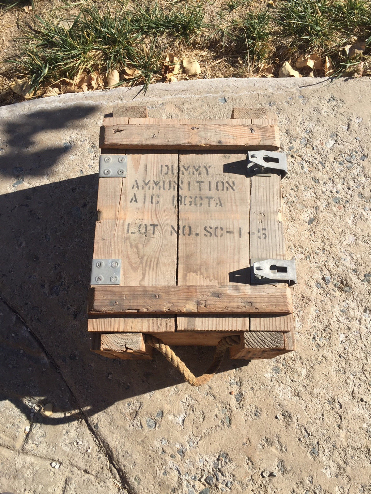 Vintage Wooden US MILITARY AMMO CRATE