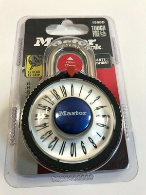 NEW Blue Master Lock 1588D EZ Read EZ Dial Magnification Combination Lock 