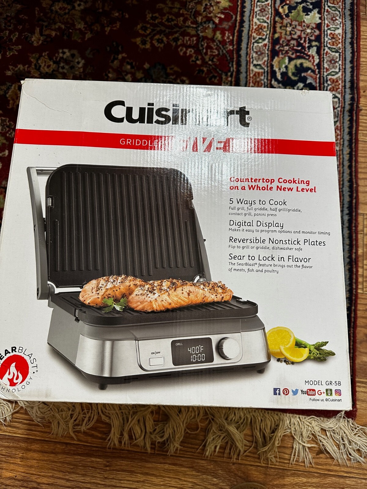 Cuisinart GR-5B 電気 プレスサンドメーカー 楽天市場】Cuisinart クイジナート GR-5B 電気 パニーニメーカー