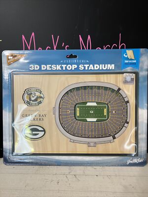 NFL Green Bay Packers 3D Desktop Stadium Wood With Stand