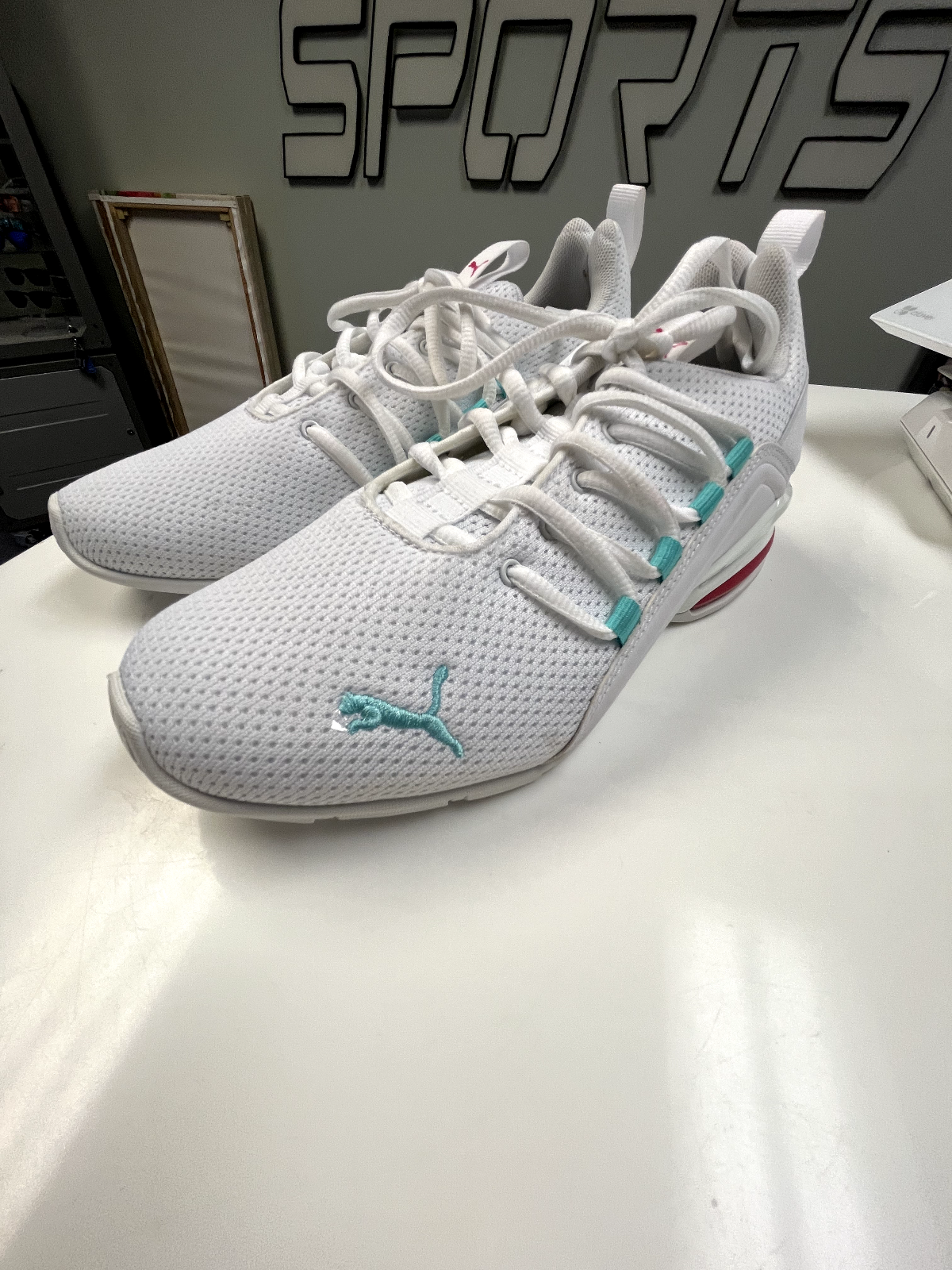 Puma Axelion Bright Training Womens White Sneaker 195394-02