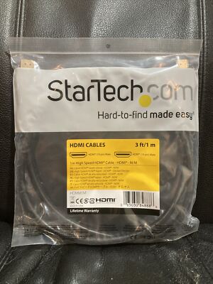 Startech 3ft (1m) HDMI Cable, 4K High Speed HDMI Cable with Ethernet, Ultra HD 4