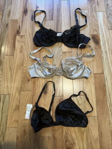 Vintage Christian Dior Antique Lace Bra 36 Black and Beige Vintage Christian Dior Antique Lace Bra 36 Black and Beige
