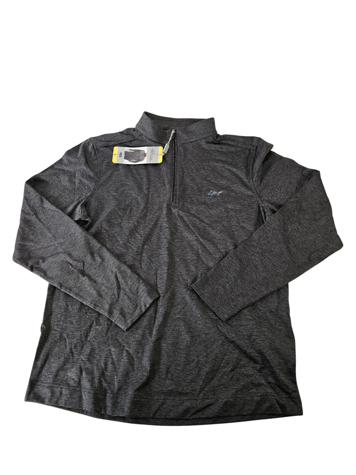 Greg Norman Mens 1/4 Zip Lightweight Long Sleeve Sweathshirt - SMALL - GREY