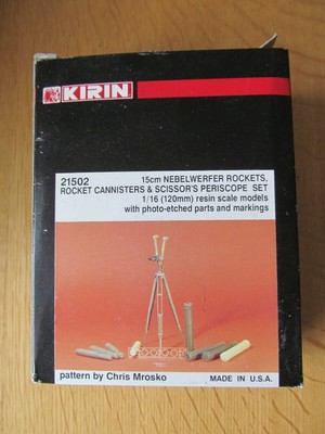 KIRIN 21502 15cm Nebelwerfer Rockets cannisters Periscope set in 1:16 scale.