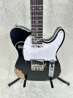 Relic Black TL Electric Guitar White Pickguard Pickup Chrome Hardware In Stock