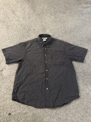Columbia Men's Short Sleeve Shirt Medium Blue Multicolor Button Up Outdoor