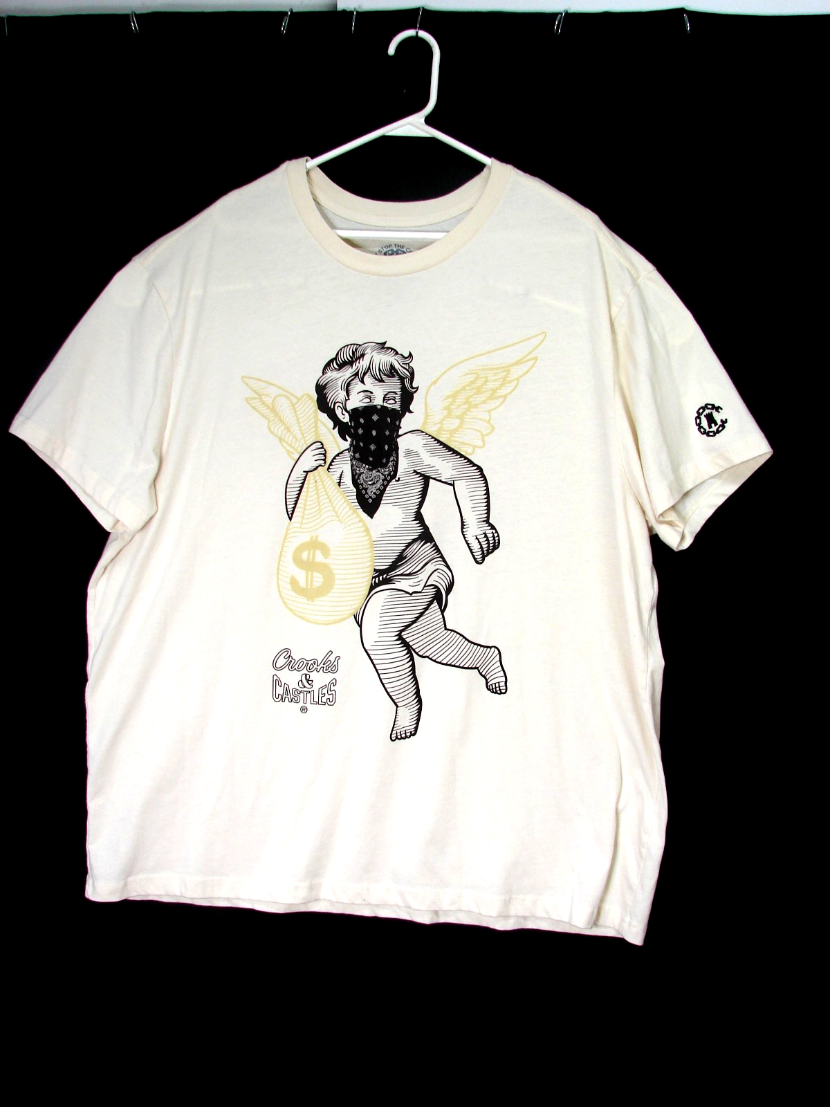 Crooks & Castles Cherub Bandana Graphic T Shirt Streetwear Mens