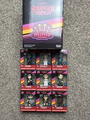 Funko Mystery Minis: Stranger Things - Five Below Exclusive - Complete Set Of 9 