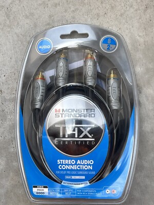 Monster Standard THX Certified Stereo Audio Connection cables dolby 8ft 2M 