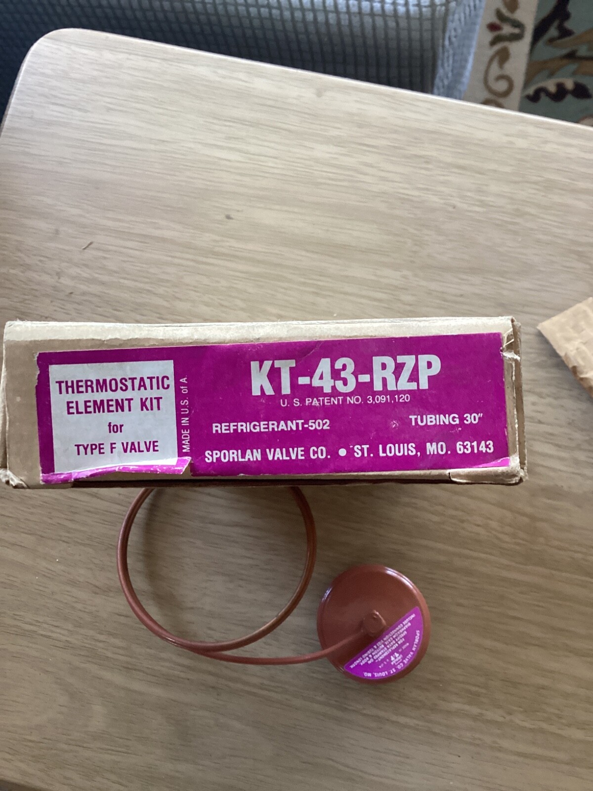 Sporlan KT-43-RZP Expansion Valve Element 30