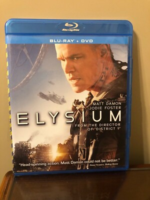 ELYSIUM BLU-RAY AND DVD  IN ORIGINAL CASE